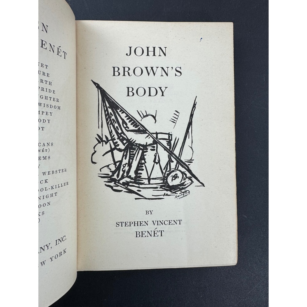 John Browns‎ Body Stephen Vincent Benet 1928 First Edition